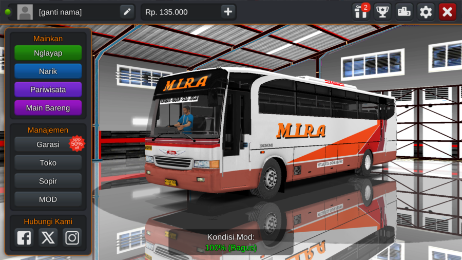 MOD BUSSID Bus Bumel Panorama 2 Mira