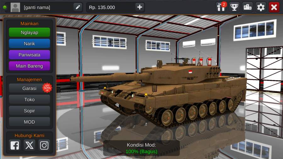 MOD BUSSID Tank Leopard