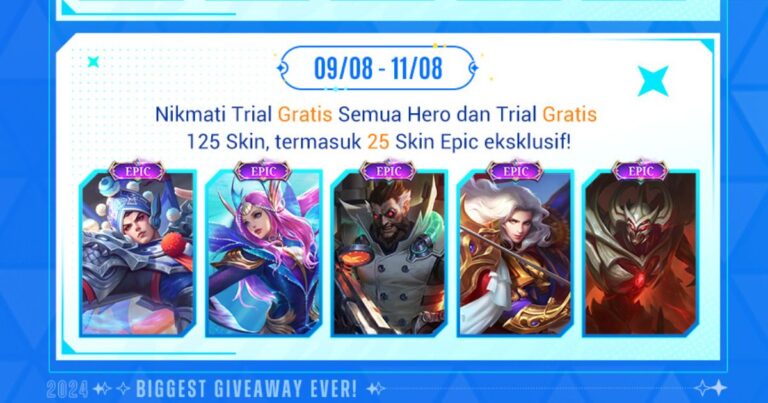 Cara Dapat Skin ML Gratis di Ulang Tahun ke-10 Moonton